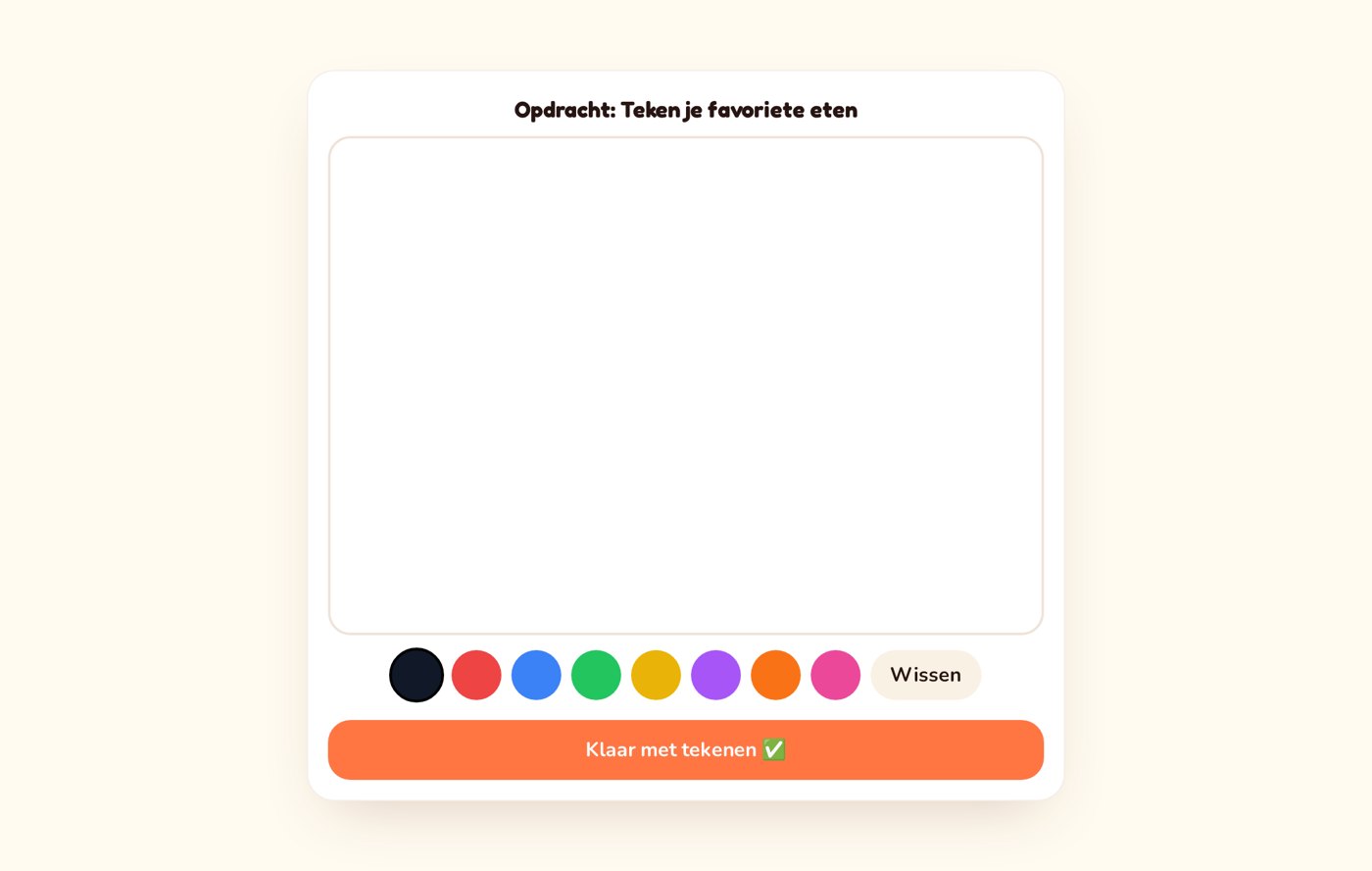 Tekenstudio met kleuren en een tekenvlak